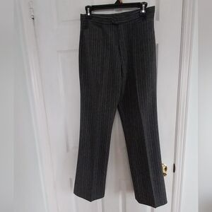 Classic Gray Pinstripe Pants With 2 Front Pockets